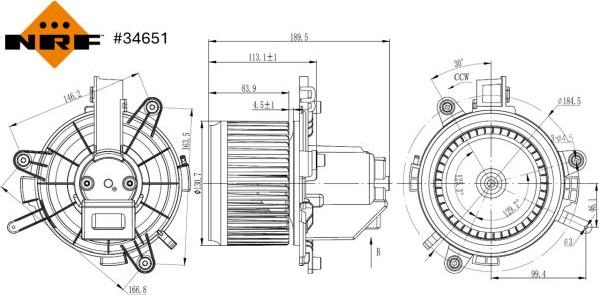 NRF 34651 - Ventilatore abitacolo www.autoricambit.com