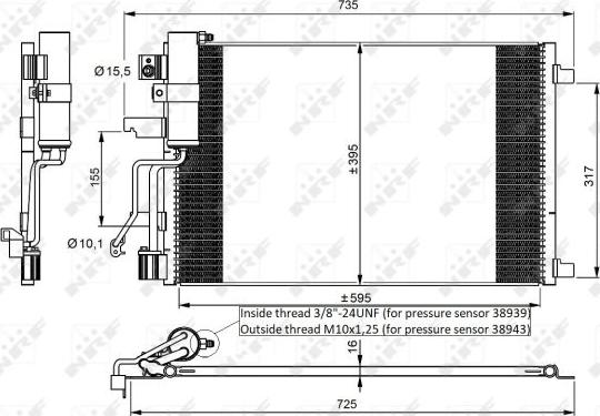 NRF 35975 - Condensatore, Climatizzatore www.autoricambit.com