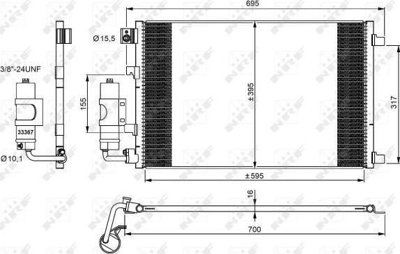 NRF 35973 - Condensatore, Climatizzatore www.autoricambit.com