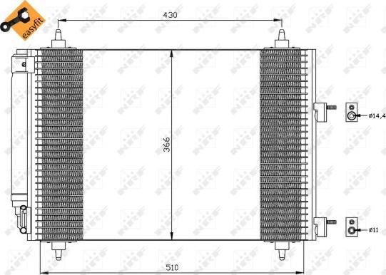 NRF 35445 - Condensatore, Climatizzatore www.autoricambit.com