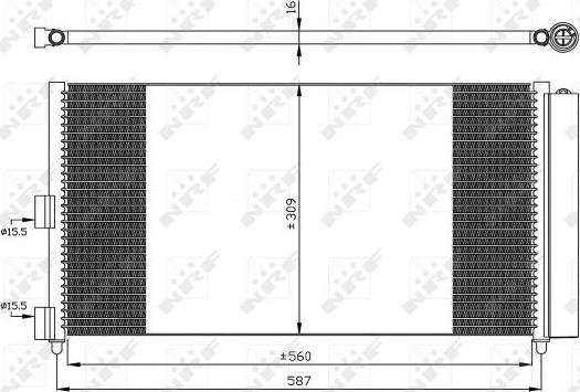 NRF 35500 - Condensatore, Climatizzatore www.autoricambit.com