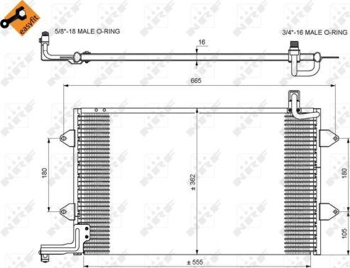 NRF 35584 - Condensatore, Climatizzatore www.autoricambit.com