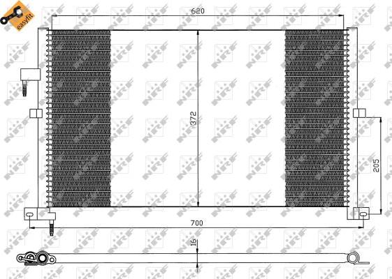 NRF 35525 - Condensatore, Climatizzatore www.autoricambit.com