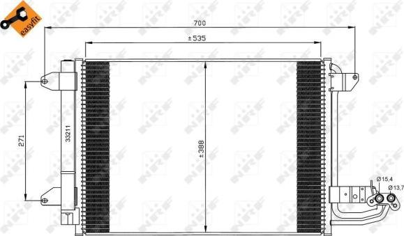 NRF 35520 - Condensatore, Climatizzatore www.autoricambit.com