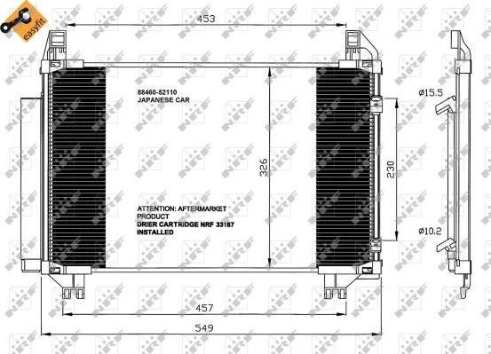 NRF 35652 - Condensatore, Climatizzatore www.autoricambit.com