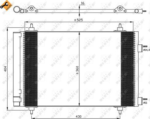 NRF 35611 - Condensatore, Climatizzatore www.autoricambit.com