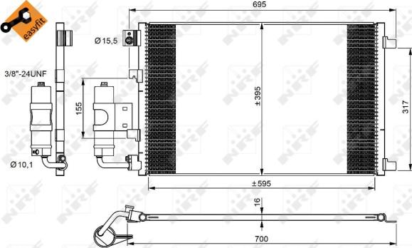 NRF 350042 - Condensatore, Climatizzatore www.autoricambit.com