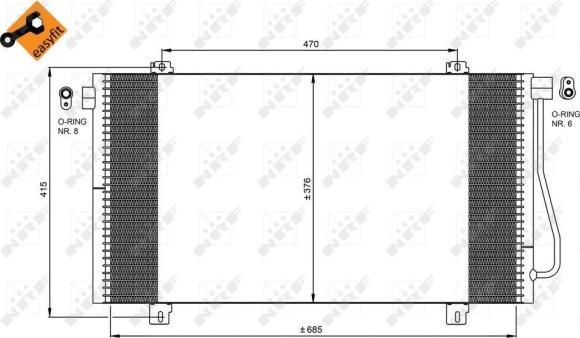 NRF 350030 - Condensatore, Climatizzatore www.autoricambit.com