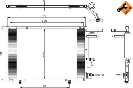 NRF 350395 - Condensatore, Climatizzatore www.autoricambit.com