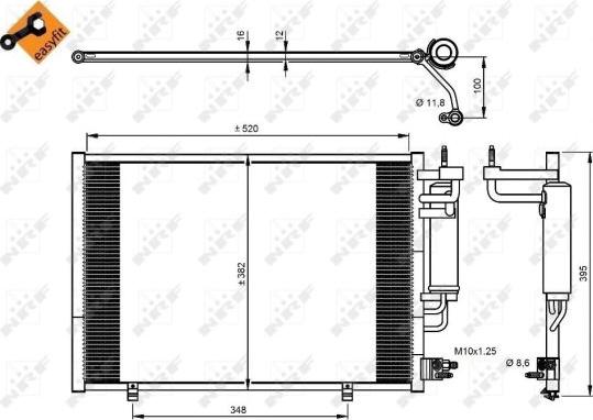 NRF 350205 - Condensatore, Climatizzatore www.autoricambit.com