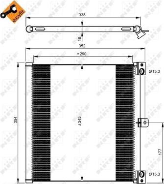 NRF 350203 - Condensatore, Climatizzatore www.autoricambit.com