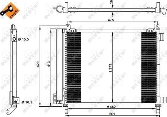 NRF 350228 - Condensatore, Climatizzatore www.autoricambit.com