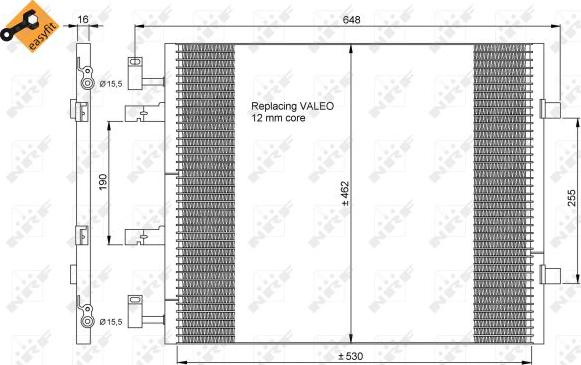 NRF 35845 - Condensatore, Climatizzatore www.autoricambit.com