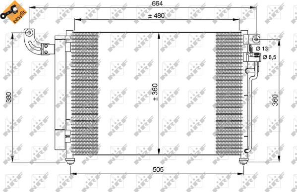 NRF  35852 - Condensatore, Climatizzatore www.autoricambit.com