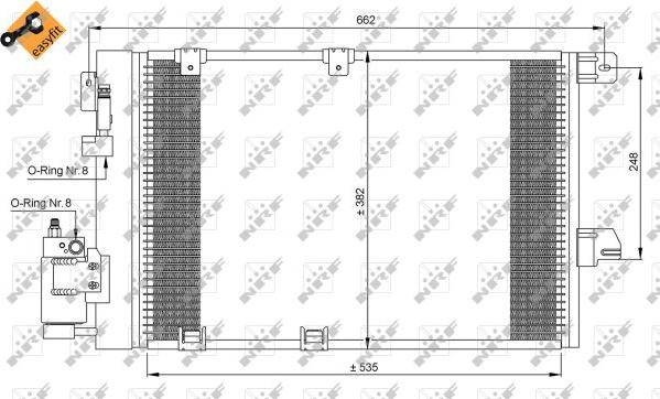 NRF 35301 - Condensatore, Climatizzatore www.autoricambit.com