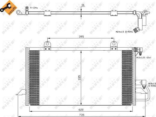 NRF 35247 - Condensatore, Climatizzatore www.autoricambit.com