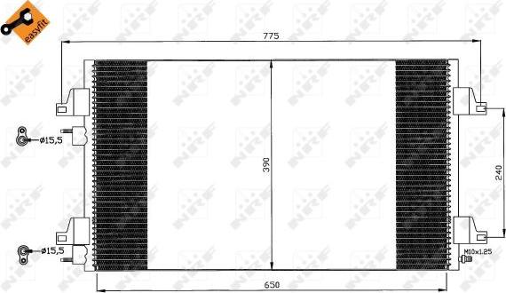 NRF 35760 - Condensatore, Climatizzatore www.autoricambit.com