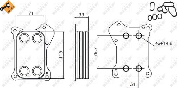 NRF 31167 - Radiatore olio, Olio motore www.autoricambit.com