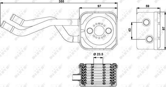 NRF 31175 - Radiatore olio, Olio motore www.autoricambit.com