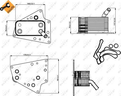 NRF 31258 - Radiatore olio, Olio motore www.autoricambit.com