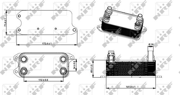 NRF 31275 - Radiatore olio, Cambio automatico www.autoricambit.com