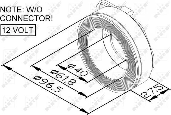 NRF 38447 - Bobina, Compressore- Innesto elettromagnetico www.autoricambit.com