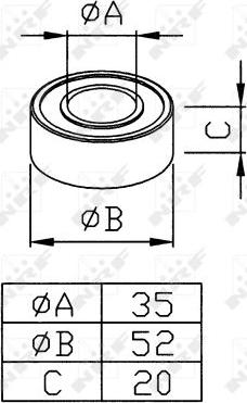 NRF 38468 - Cuscinetto, Albero compressore www.autoricambit.com