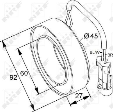 NRF 38420 - Bobina, Compressore- Innesto elettromagnetico www.autoricambit.com