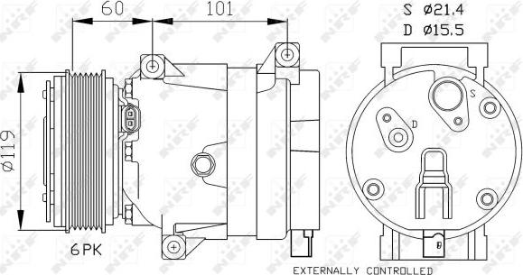 NRF 32460G - Compressore, Climatizzatore www.autoricambit.com