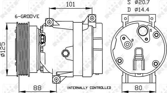 NRF 32404 - Compressore, Climatizzatore www.autoricambit.com