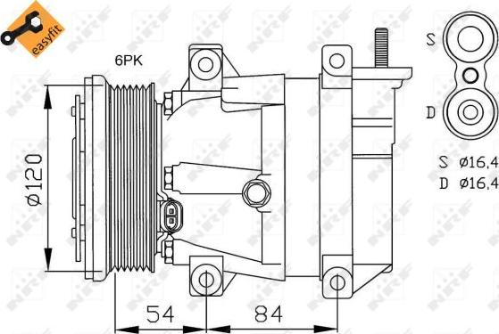 NRF 32484 - Compressore, Climatizzatore www.autoricambit.com