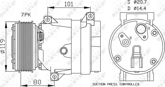 NRF 32481 - Compressore, Climatizzatore www.autoricambit.com