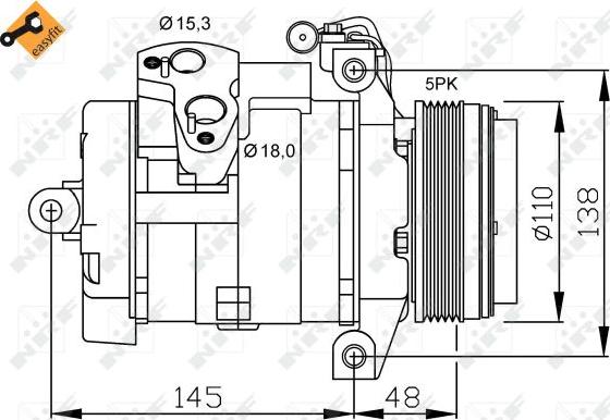 NRF 32432 - Compressore, Climatizzatore www.autoricambit.com