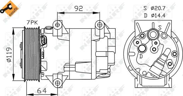 NRF 32424 - Compressore, Climatizzatore www.autoricambit.com