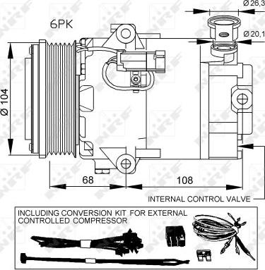 NRF 32428 - Compressore, Climatizzatore www.autoricambit.com