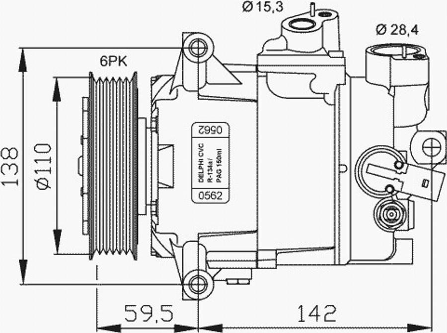 NRF 32500 - Compressore, Climatizzatore www.autoricambit.com