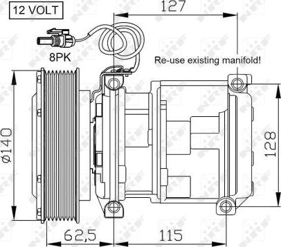 NRF 32661 - Compressore, Climatizzatore www.autoricambit.com