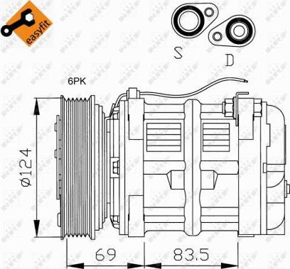 NRF 32038 - Compressore, Climatizzatore www.autoricambit.com