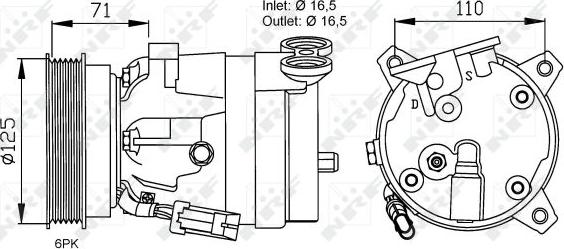 NRF 32023 - Compressore, Climatizzatore www.autoricambit.com