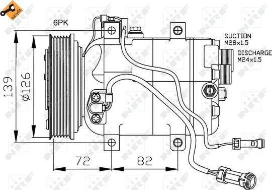 NRF 32027 - Compressore, Climatizzatore www.autoricambit.com