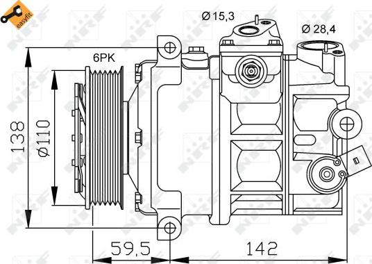 NRF 32147 - Compressore, Climatizzatore www.autoricambit.com