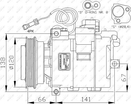 NRF 32104G - Compressore, Climatizzatore www.autoricambit.com