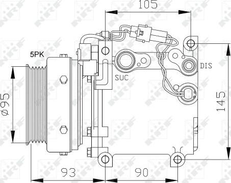 NRF 32100 - Compressore, Climatizzatore www.autoricambit.com