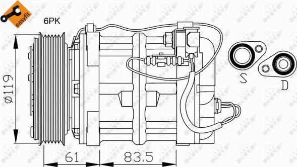 NRF 32108 - Compressore, Climatizzatore www.autoricambit.com