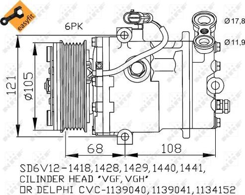 NRF 32172 - Compressore, Climatizzatore www.autoricambit.com