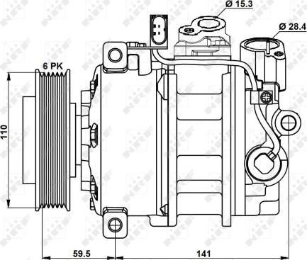 NRF 32883 - Compressore, Climatizzatore www.autoricambit.com