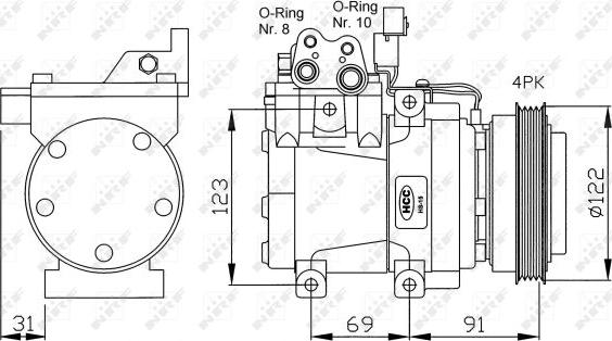 NRF  32200G - Compressore, Climatizzatore www.autoricambit.com