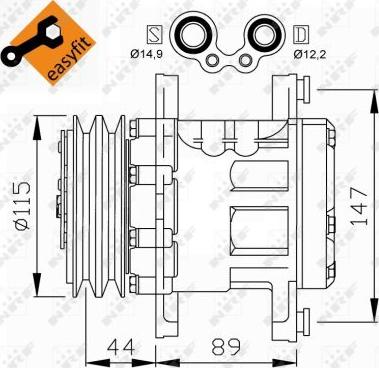 NRF 32207 - Compressore, Climatizzatore www.autoricambit.com