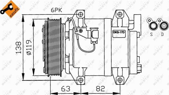 NRF 32211 - Compressore, Climatizzatore www.autoricambit.com