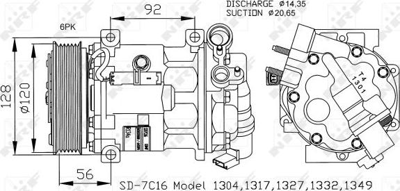 NRF 32239 - Compressore, Climatizzatore www.autoricambit.com